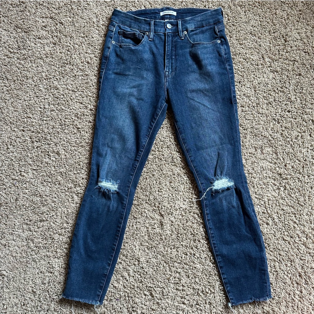 Good American good legs crop jeans
